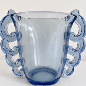 Vintage Pierre D’Avesn for Daum blue glass vase